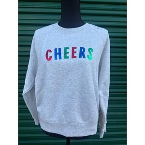 Old Navy Sweater Grey "Cheers" Holiday Festive Women's Size S